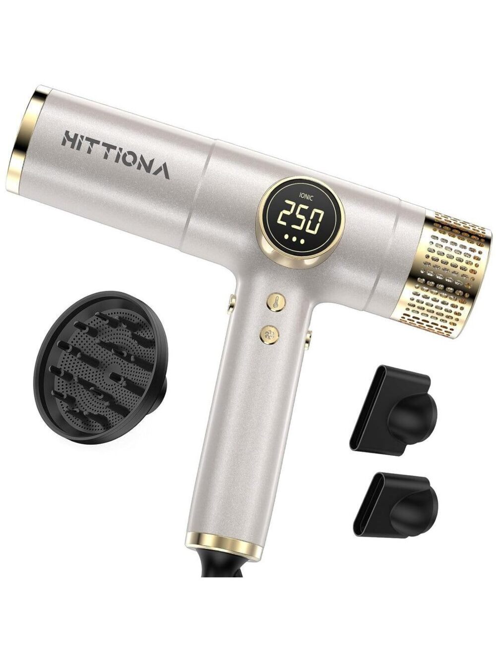 HITTIONA Dual Voltage Infrared High Speed Hair Dryer with LED Display - New